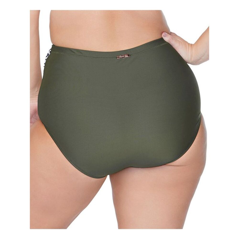 RAISINS CURVE Women's Green Stretch Belted Mombasa Bikini Swimsuit Bottom 18W - Picture 2 of 2